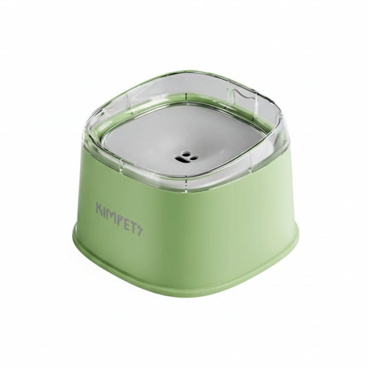 Gamelle anti éclaboussures surélevée. Adaptée à tous les petits chiens et les chats. Vendue sur la boutique Mon Petit Chihuahua. Couleur verte et blanche