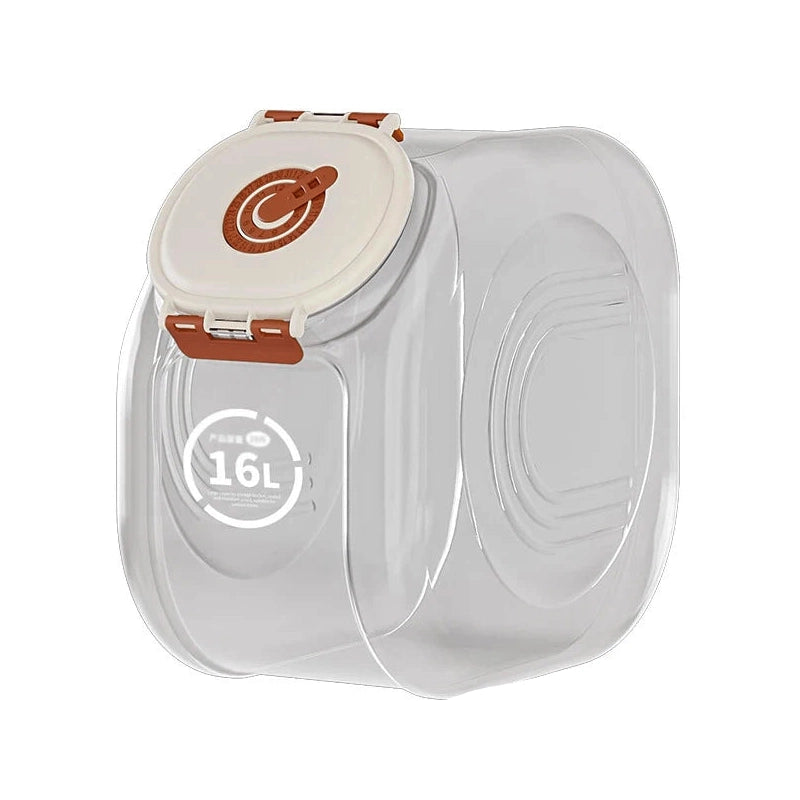 Grande boite à croquettes pour la nourriture de votre petit chien ou chat. Vendue sur la boutique Mon Petit Chihuahua. Capacité 16 litres.
