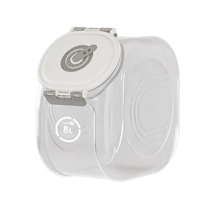 Grande boite à croquettes pour la nourriture de votre petit chien ou chat. Vendue sur la boutique Mon Petit Chihuahua. Capacité 8 litres.
