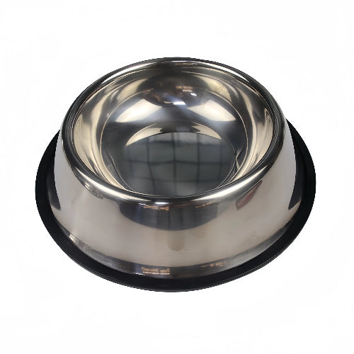 Gamelle en inox, avec base antidérapante. Adaptée à tous les petits chiens et les chats. Vendue sur la boutique Mon Petit Chihuahua.