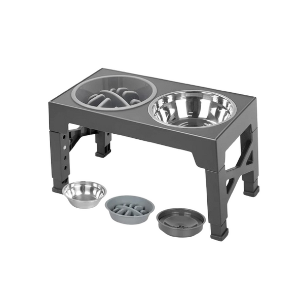 Dog Bowl: Double adjustable in height