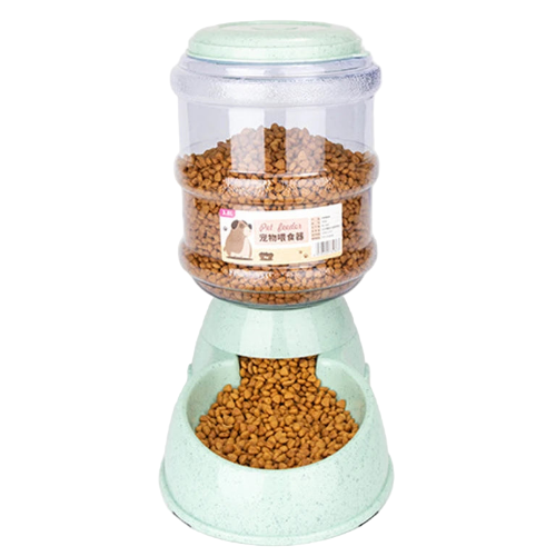 Gamelle distributeur automatique de grande capacité pour l’eau ou les croquettes. Adaptée à tous les petits chiens et les chats. Vendue sur la boutique Mon Petit Chihuahua. Couleur 
verte