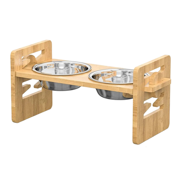 Dog Bowl: Tilting Bamboo