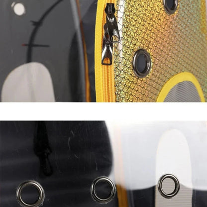 Sac à dos jaune et bulle transparente pour transporter votre Chihuahua - pour emmener partout votre petit chien ou chat