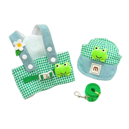 Chihuahua Harness: Green Frog Set