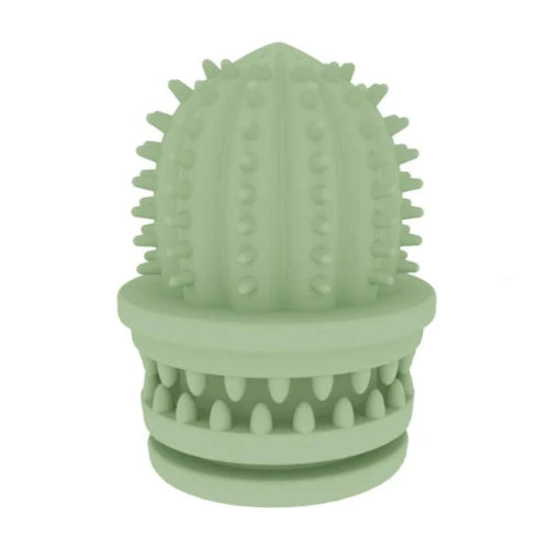 Jouet pour Chihuahua à mâcher en silicone en forme de cactus vert – Idéal pour stimuler et divertir votre petit chien ou chat