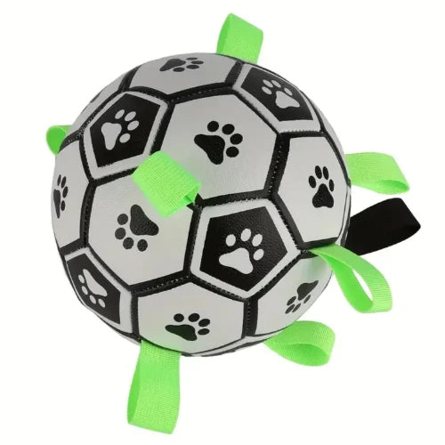 Jouet pour Chihuahua : ballon de foot avec lanières – Idéal pour stimuler et divertir votre petit chien ou chat