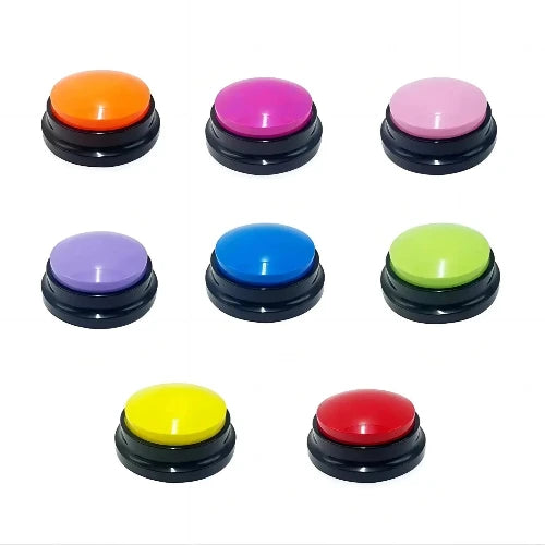 Jouet pour Chihuahua : bouton qui émet un message vocal - plusieurs couleurs – Idéal pour stimuler votre petit chien ou chat
