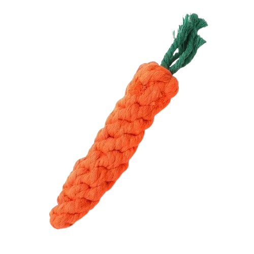 Jouet pour Chihuahua à mâcher en forme de carotte orange – Idéal pour stimuler et divertir votre petit chien ou chat