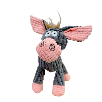Jouet pour Chihuahua : peluche en forme d'âne – Idéal pour occuper et divertir votre petit chien ou chat - vue de coté