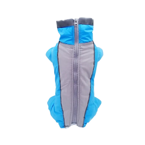Manteau Chihuahua : Combinaison Rembourrée Bleu & Gris