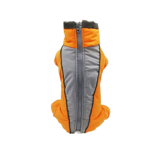 Manteau Chihuahua : Combinaison Rembourrée Orange & Gris