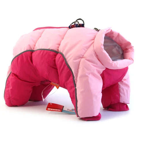 Chihuahua Coat: Pink Padded Jumpsuit