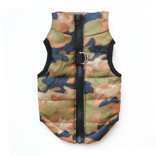Chihuahua-Mantel: Camouflage-Daunenjacke