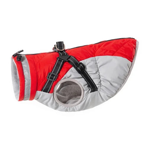 Manteau Chihuahua : Veste Imperméable Rouge & Gris