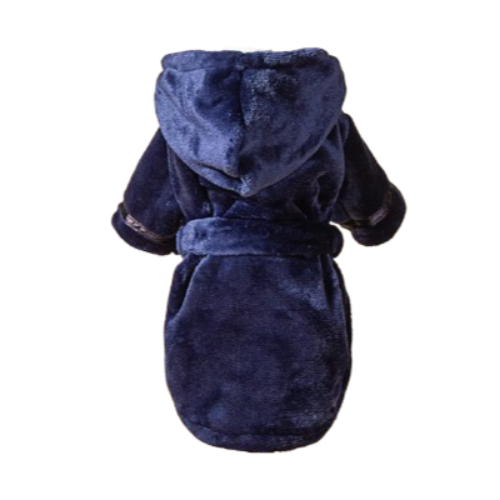 Vêtement pour Chihuahua - Peignoir cocoon bleu – Doux et absorbant, idéal pour sécher et réchauffer votre petit chien ou chat