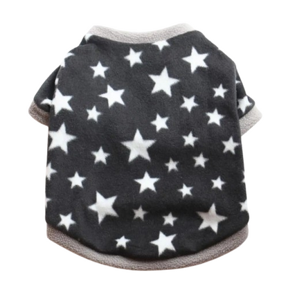 Pull pour Chihuahua noir avec motifs étoiles blanches – Confortable, vêtement parfait pour garder votre petit chien ou chat au chaud