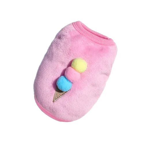 Pull pour Chihuahua rose motif glace – Confortable, vêtement parfait pour garder votre petit chien ou chat au chaud