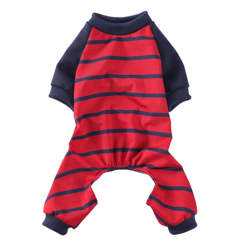 Chihuahua-Pyjama: Rote Streifen