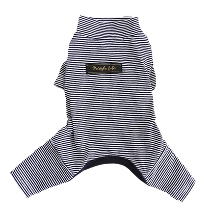 Pyjama noir à rayures pour Chihuahua – Confortable et chaud, idéal pour garder votre petit chien ou chat au chaud pendant la nuit
