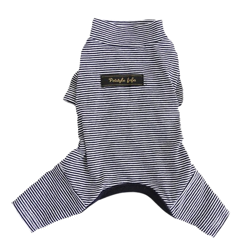 Chihuahua Pajamas: Black with Fine Stripes