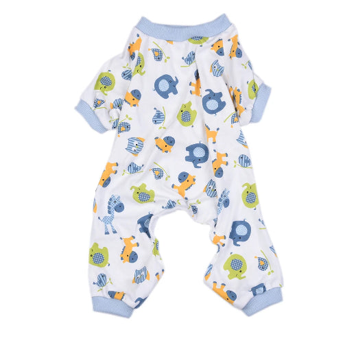 Chihuahua-Pyjama: Blaue Tiere