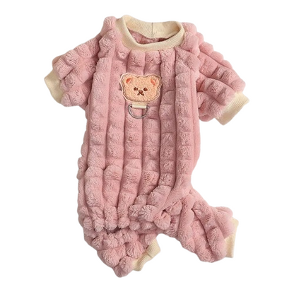 Pyjama cocoon rose avec motif nounours pour Chihuahua – Confortable, idéal pour garder votre petit chien ou chat au chaud pendant la nuit