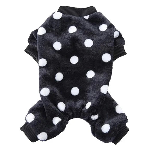 Chihuahua-Pyjama: Schwarz-weiße Punkte