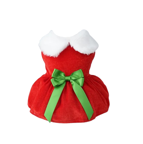 Chihuahua-Kleid: Weihnachtsrot &amp; Grün