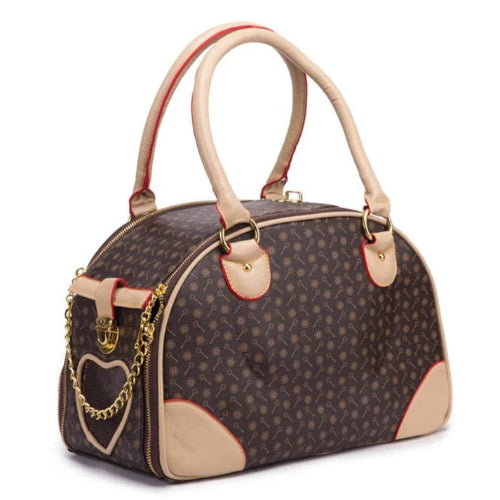 Chihuahua-Transport: Tasche im Louis Vuitton-Stil