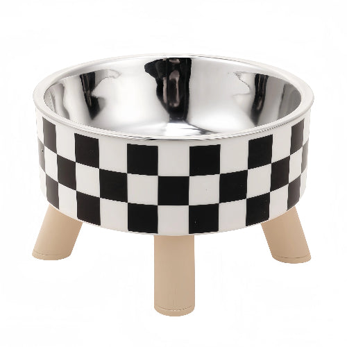 Dog Bowl: Checkered or Polka Dot Bowl