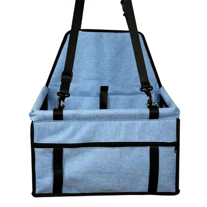 Sac de transport bleu rigide pour voiture pour Chihuahua – Idéal pour voyager avec votre petit chien ou chat avec confort et sécurité