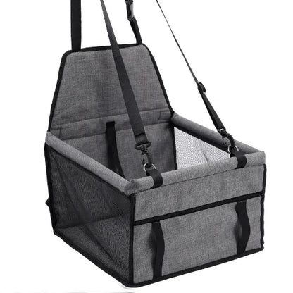 Sac de transport rigide gris pour voiture pour Chihuahua – Idéal pour voyager avec votre petit chien ou chat avec confort et sécurité