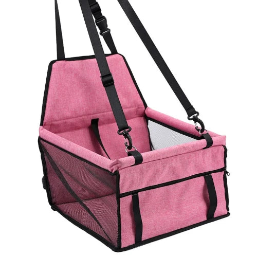 Sac de transport rose rigide pour voiture pour Chihuahua – Idéal pour voyager avec votre petit chien ou chat avec confort et sécurité