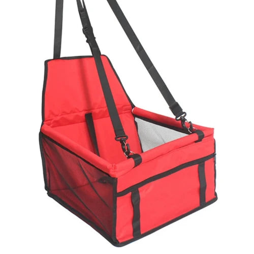 Sac de transport rouge rigide pour voiture pour Chihuahua – Idéal pour voyager avec votre petit chien ou chat avec confort et sécurité