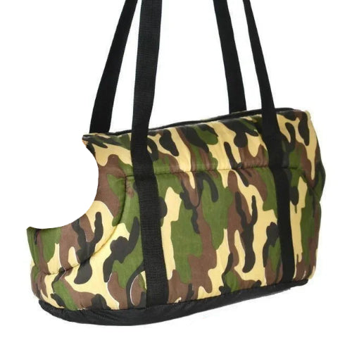 Sac bandoulière de transport camouflage pour Chihuahua – Léger et pratique, il permet de transporter facilement votre petit chien ou chat