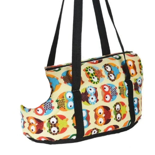 Sac bandoulière de transport motifs hiboux pour Chihuahua – Léger et pratique, il permet de transporter facilement votre petit chien ou chat