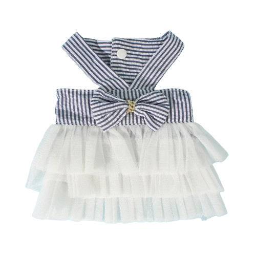 Déguisement Chihuahua : tutu de danse bleu et blanc confortable et tendance, parfait pour les fêtes, évènements, anniversaires ou halloween – taille parfaite pour les petits chiens