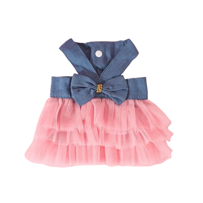 Déguisement Chihuahua : tutu de danse bleu et rose confortable et tendance, parfait pour les fêtes, évènements, anniversaires ou halloween – taille parfaite pour les petits chiens