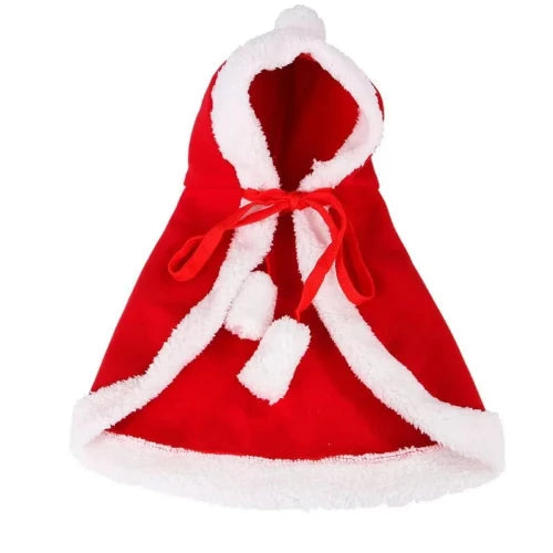 Vêtement pour Chihuahua - Cape rouge de Noël – parfaite pour habiller votre petit chien ou chat durant les fêtes de fin d’année