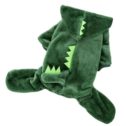 Déguisement Chihuahua : costume de dinosaure vert confortable et tendance, parfait pour les fêtes, évènements, anniversaires ou halloween – taille parfaite pour les petits chiens