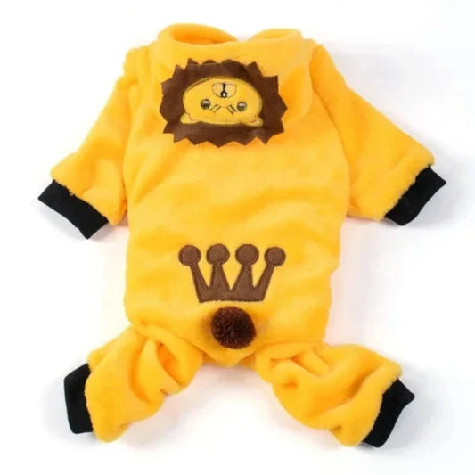 Déguisement Chihuahua : costume de lion jaune confortable et tendance, parfait pour les fêtes, évènements, anniversaires ou halloween – taille parfaite pour les petits chiens