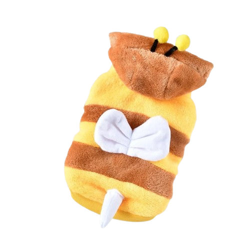 Déguisement Chihuahua : costume d'abeille confortable et tendance, parfait pour les fêtes, évènements, anniversaires ou Halloween – taille parfaite pour les petits chiens - vue de dos