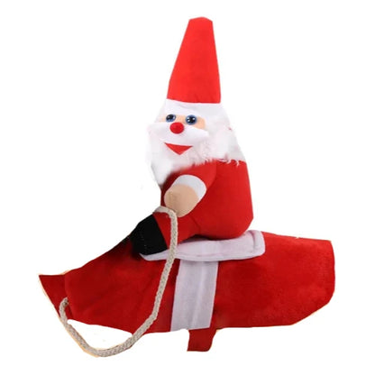 Déguisement Chihuahua : costume avec un père noël sur le dos confortable et tendance, parfait pour les fêtes, évènements, anniversaires ou halloween – taille parfaite pour les petits chiens