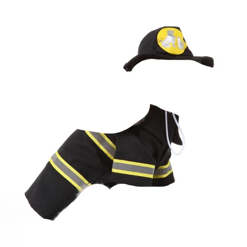 Déguisement Chihuahua : costume de pompier confortable et tendance, parfait pour les fêtes, évènements, anniversaires ou halloween – taille parfaite pour les petits chiens