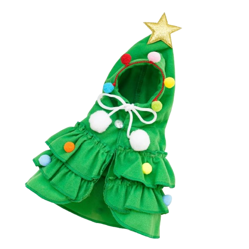 Chihuahua-Kostüm: Grüner Weihnachtsbaum