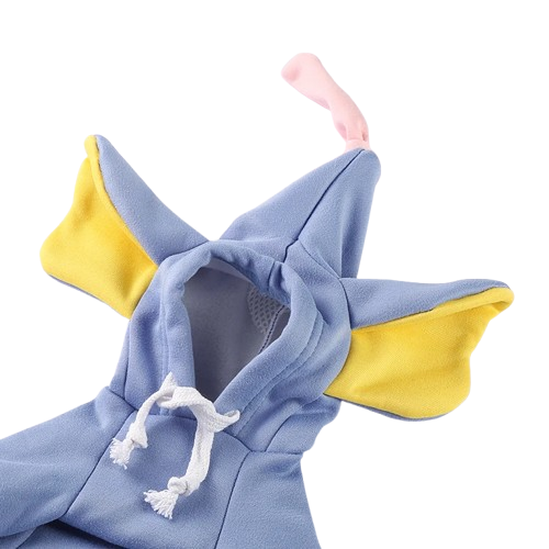 Déguisement Chihuahua : costume d’éléphant bleu confortable et tendance, parfait pour les fêtes, évènements, anniversaires ou halloween – taille parfaite pour les petits chiens - vue de la tête