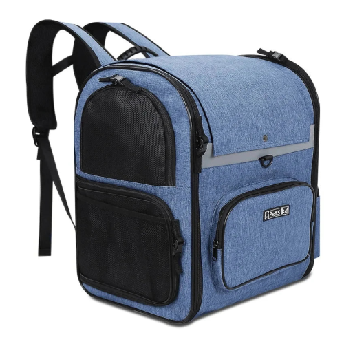 Sac à dos bleu pour transporter votre Chihuahua – Pratique et confortable, idéal pour emmener partout votre petit chien ou chat