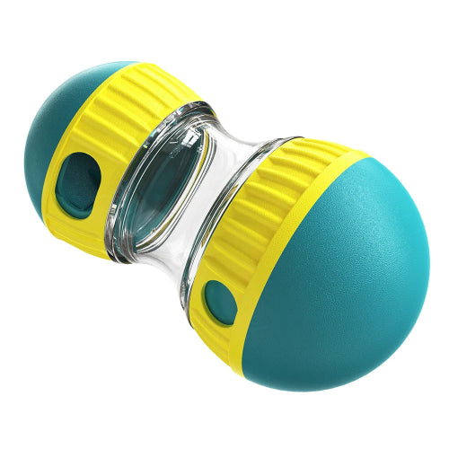 Jouet pour Chihuahua : distributeur de croquettes jaune et vert – Idéal pour stimuler et divertir votre petit chien ou chat