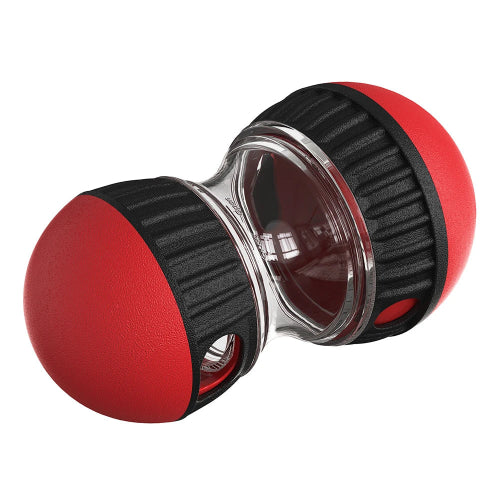 Jouet pour Chihuahua : distributeur de croquettes rouge et noir – Idéal pour stimuler et divertir votre petit chien ou chat